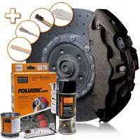 FOLIATEC bromsokfärg Carbon metallic pensel
