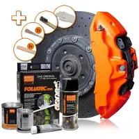 FOLIATEC bromsokfärg - neon orange pensel