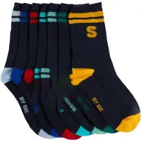 We fashion Sockor marinblå / turkos / guldgul / röd