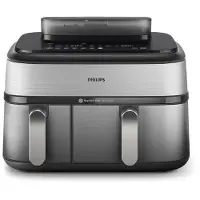 Philips 5000 Series NA555 - Dubbel luftfritös - 9 liter - 2.75 kW - silver