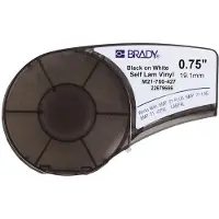 Brady M21-750-427 tejp | svart text - vit tejp | 19,1mm x 4,30m (original)