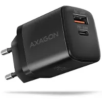 Axagon ACU-PQ30 - Strömadapter - 30 Watt - 1 A - PD 2.0, PD 3.0, QC 2.0, QC 3.0, QC 4.0+, Huawei Fast Charge, SCP, PD/PPS, AFC, SFC, PE+, PE 2.0+ - 2 utdatakontakter (USB typ A, USB-C) - svart