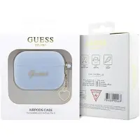 GUESS GUAP2LSCHSB AirPods Pro 2 skydd blå/blå Silikon Charm Heart Collection