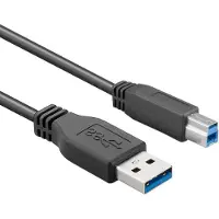 PremiumCord 93655, 1,8 m, USB A, USB B, USB 3.2 Gen 1 (3.1 Gen 1), Hane/hane-kontakt, Svart