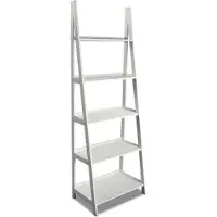 Jamon Väggbokhylla - Versa - Valoria - 5 hyllplan - MDF-trä - Vit - 180 x 64 x 39 cm vit