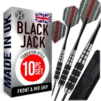 Harrows Darts 880602, Stålspets, Svart, Grå, Rostfritt stål, 22 g