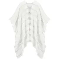 LASCANA Strandhandduk silver / vit