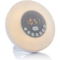 24.Se Väckarklocka med wake-up-light, högtalare och FM-radio