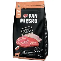 PAN MIĘSKO Kalvkött Med Kalkon Xs Hundmat 9kg