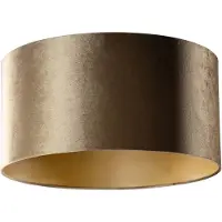 QAZQA Sammetslampskärm brons med guldinredning 50/50/25