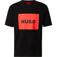 HUGO för män. 50467952 T-shirt Dulive svart (S), Casual, Bomull, Kort ärm, Hållbar