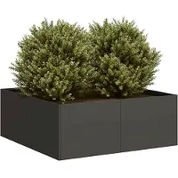 vidaXL Planteringskärl svart 80x80x30 cm stål