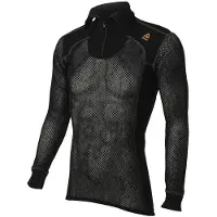Aclima Woolnet Polo With Zip Men's Jet Black