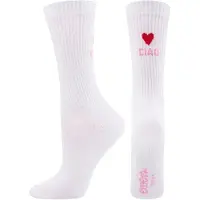 Ewers Sockor 'Ciao Amore' fuchsia / vit