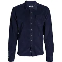 Snowleader - Skjortor - Deep Night Corduroy Shirt för Unisex - Storlek S - Marinblå