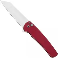 Pro-Tech Malibu 5405-RED Stonewashed MagnaCut Reverse Tanto, Red Aluminum pocket knife