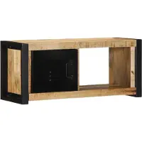 vidaXL Tv-bänk 80x30x35 cm massivt grovt mangoträ