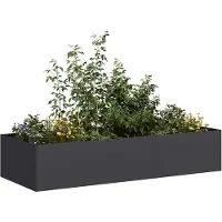 vidaXL Odlingslåda svart 200x80x40 cm stål