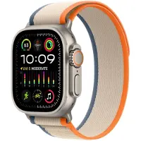 Apple Watch Ultra 2 49 mm Titanium med Trail Loop (S/M) - Orange/Beige