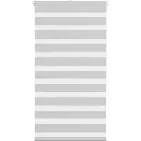 vidaXL Rullgardin zebra ljusgrå 75x150 cm tyg bredd 70,9 cm polyester