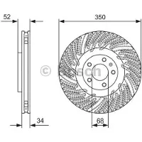 Bosch Bromsskiva 0 986 479 D26 fram, ventilerad, höggradigt förkolnad, 1 Stycke