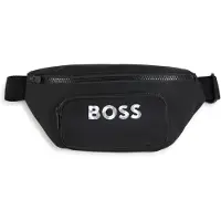BOSS Kids' belt bag in grained fabric and canvas