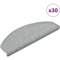 vidaXL Trappmattor 30 st ljusgrå 65x24x4 cm