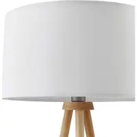 LINDBY Golvlampa Adamio , Ljust trä, Vardagsrum / matsal, Trä, Lantlig / rustik, Golvlampa
