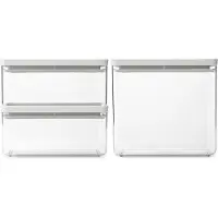 Brabantia Set med förvaringsburkar 3 delar, Brabantia, Ljusgrå