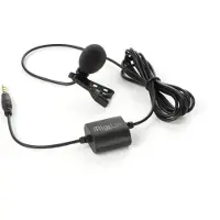 IK Multimedia Myggmikrofon Talmikrofon MIC LAV Sändare signal:Sladd inkl. klammer, inkl. vindskydd