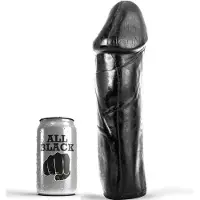 All Black - 49 stor dildo med stort huvud
