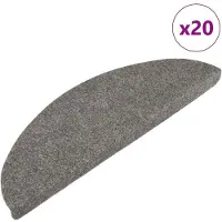 vidaXL Trappmattor självhäftande 20 st grå 65x22,5x3,5 cm