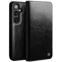 Qialino Samsung Galaxy S25+ Classic Läder Plånboksfodral - Svart