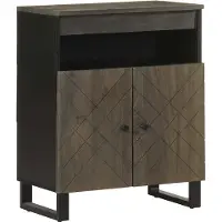 vidaXL Skänk svart 60x33x75 cm massivt mangoträ