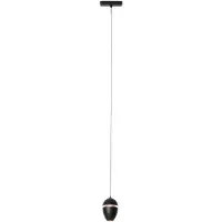 QAZQA Modern svart pendellampa för 1-fas skensystem inkl. LED - Magnetic Eggy
