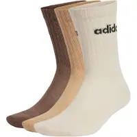 Adidas Sportsockor 'Linear Crew Cushioned 3 Pairs' kräm / choklad / umbra