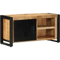 vidaXL TV-möbel 80x30x40 cm av rå mangoträ, TV-bänk, hifi-möbel, underhållningscenter, TV-skåp, möbel 4013587