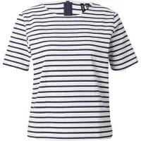 Vero Moda T-shirt 'VMAbby' marinblå / vit
