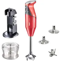 Bamix Handmixare - - Deluxe - 200 W - 2 hastigheter - Röd