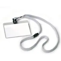 Durable 813910, Namnskylt, Liggande, Textil, Grå, Transparent, 9 cm, 6 cm