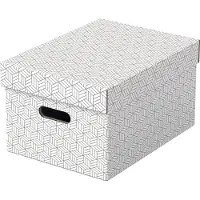 Esselte - Presentkartong - medelstor - 36 cm x 26.5 cm x 10 cm - vit - paket med 3