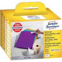 Avery Zweckform Zweckform - Borttagbar häftning - vit - 32 x 57 mm 1000 etikett (er) (1 rulle/rullar x 1000) etiketter