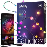 Ledworks Twinkly Strings - Stränglampor - LED x 200 - 16 miljoner färger - pärla - grön