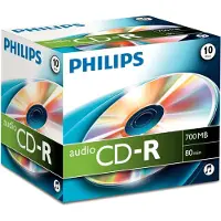 Philips - 10 x CD-R - 700 MB (80min) - CD-fodral