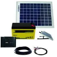 Phaesun Solar Rise Nine 1.0 solcellsats 10 Wp inkl. batteri, anslutningskablar och laddregulator 600299