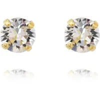 Caroline Svedbom Classic Stud Earrings Gold Crystal - Stjärnurmakarna