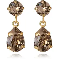 Caroline Svedbom Mini Drop Earrings Gold Greige - Stjärnurmakarna
