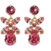Caroline Svedbom Mini Dione Earrings Gold Fuschia / Light Rose - Stjärnurmakarna