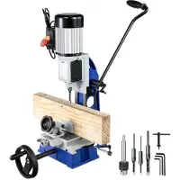 Vevor Träbearbetningsstansmaskin, 373 W (1/2 hk) 1400 varv/min Powermatic stansmaskin, med rörlig arbetsbänk, bänkmonterad stansmaskin, för att göra runda hål, fyrkantiga hål eller speciella fyrkantig