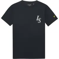 Lyle & Scott T-shirt - Dark Marinblå - - 9-10 år (134-140) - T-shirt